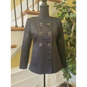 H&M Pink Double Breasted Swing Jacket Blazer Coat Double Button Size 6 EUC